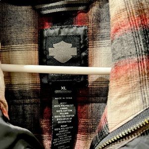 Harley Davidson, XL, inner flannel, black label vest
